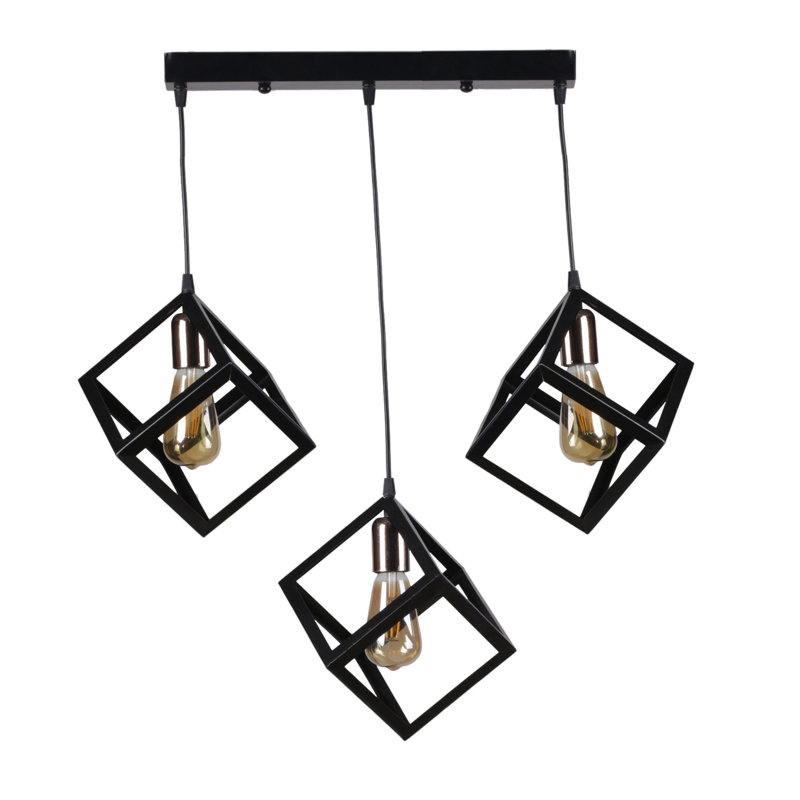 Caian 3 - Light Black Cluster Pendant