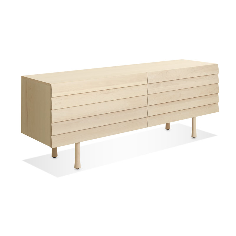 Lap 72'' W 4 - Drawer Dresser, Whitewashed Maple