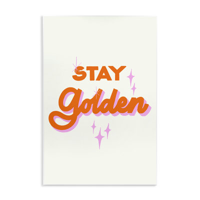 «Stay Golden», plaque murale rétro par Indira Prieto | IndySign