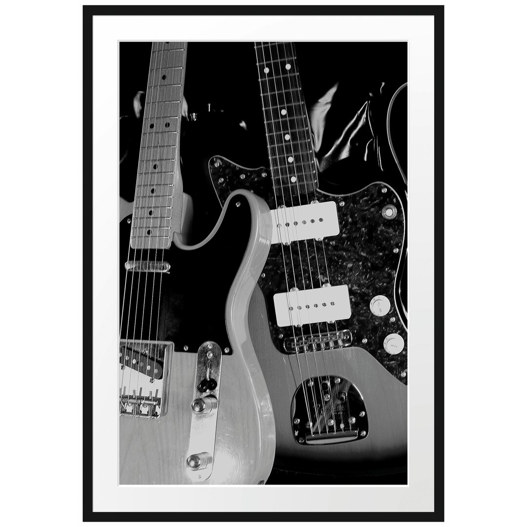 E-Gitarre Gerahmter Fotokunstdruck Poster