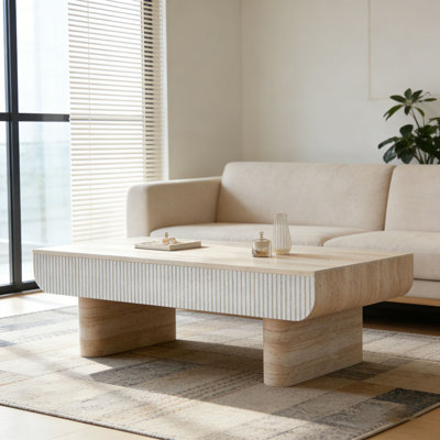 Table basse avec plateau en bois