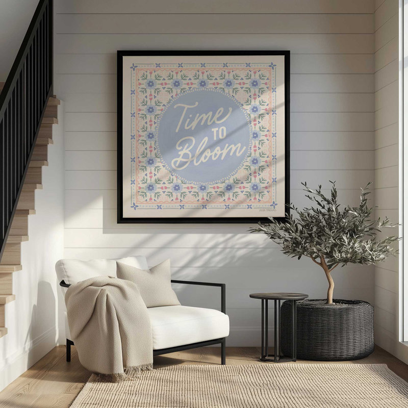 «Blooming Spring IV» par Laura Marshall, reproduction d'art sur toile, H 20 po x l 20 po, Cadre flottant, Noir