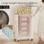 Plastic Rolling Laundry Hamper with Handles