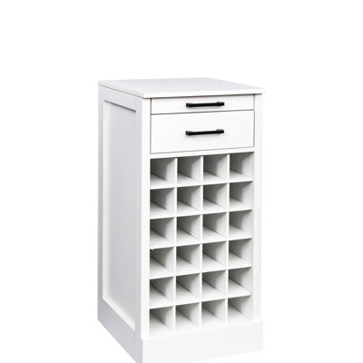 Armoire à vin modulaire en noyer brun riche - peut accueillir 28 bouteilles élégantes et colorées pour un style buffet moderne