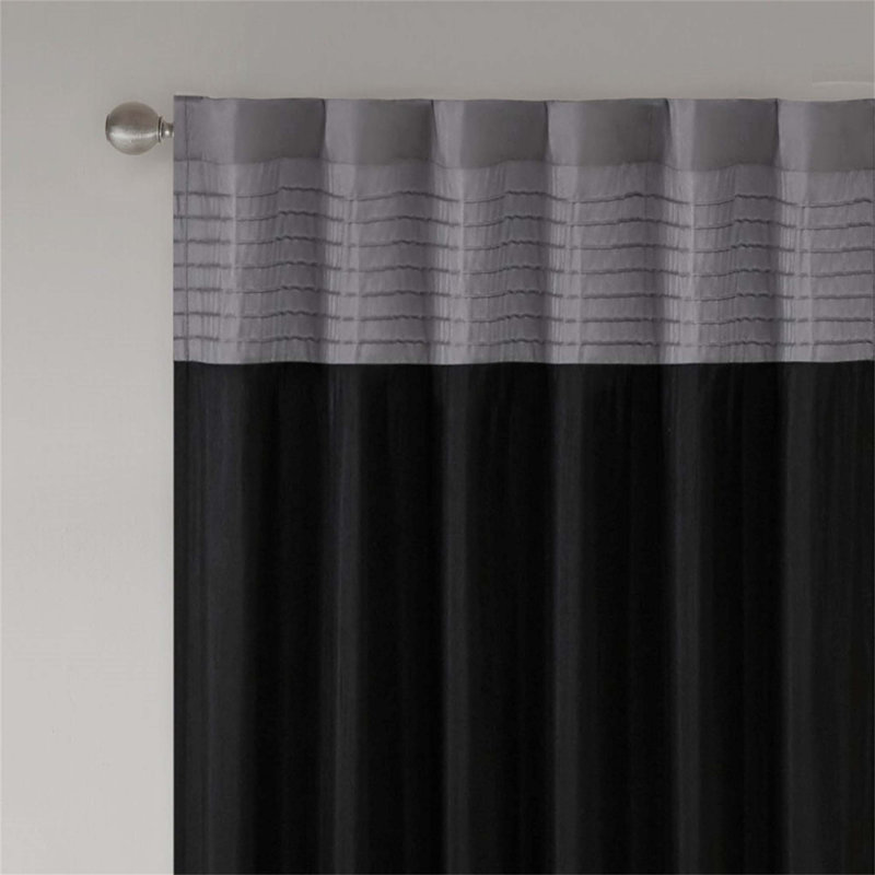 Panneau de rideau simple obscurcissant Ashey, Noir