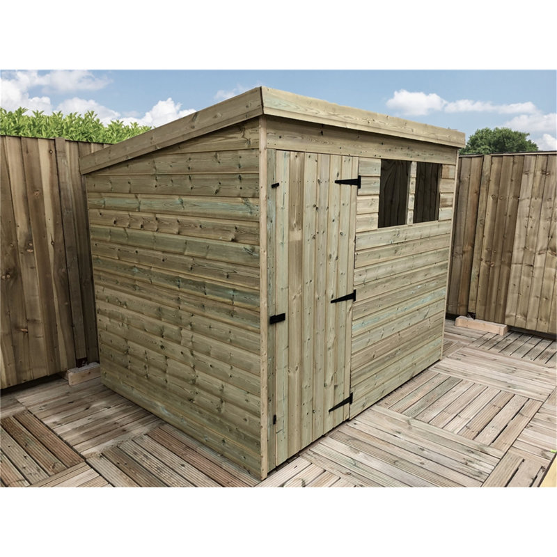 Kafton 8 ft. W x 5 ft. D Solid Wood Garden Shed
