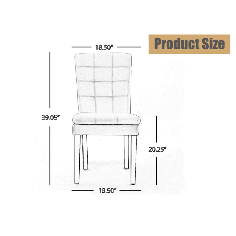 Dining Chair 2pcs, Beige