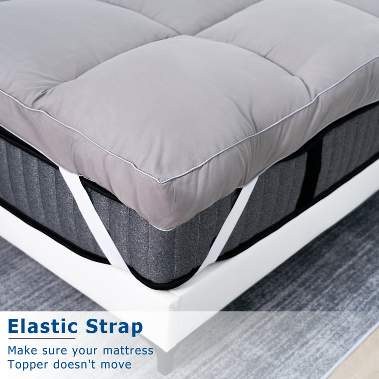 Mattress Toppers Mattress Topper with Fixing Straps, Thick Mattress Topper  Filled with Down Cotton, Soft Floor Mattress (Color : Style 8, Size 