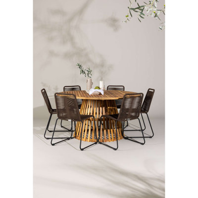 Ashtyn 6 - Person Patio Dining Set with Round Table