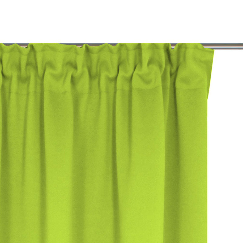 Polyester Blackout Pinch Pleat Curtain Panel, 142cm wide x 295cm high, Lime