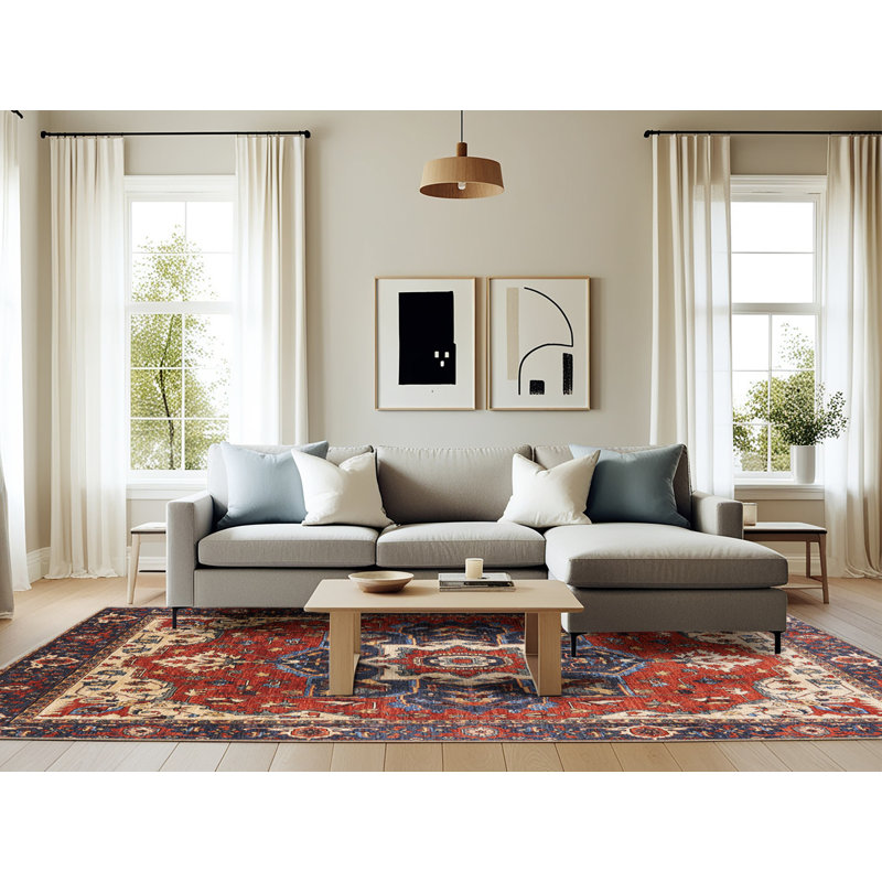 Mampre Oriental Indoor Rug, Rectangle 6' x 9'