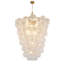 Lustre en verre doré 12 lumières Transitional