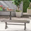 Banc moderne gris foncé pour l'extérieur - aluminium, jardin en aluminium et pratique