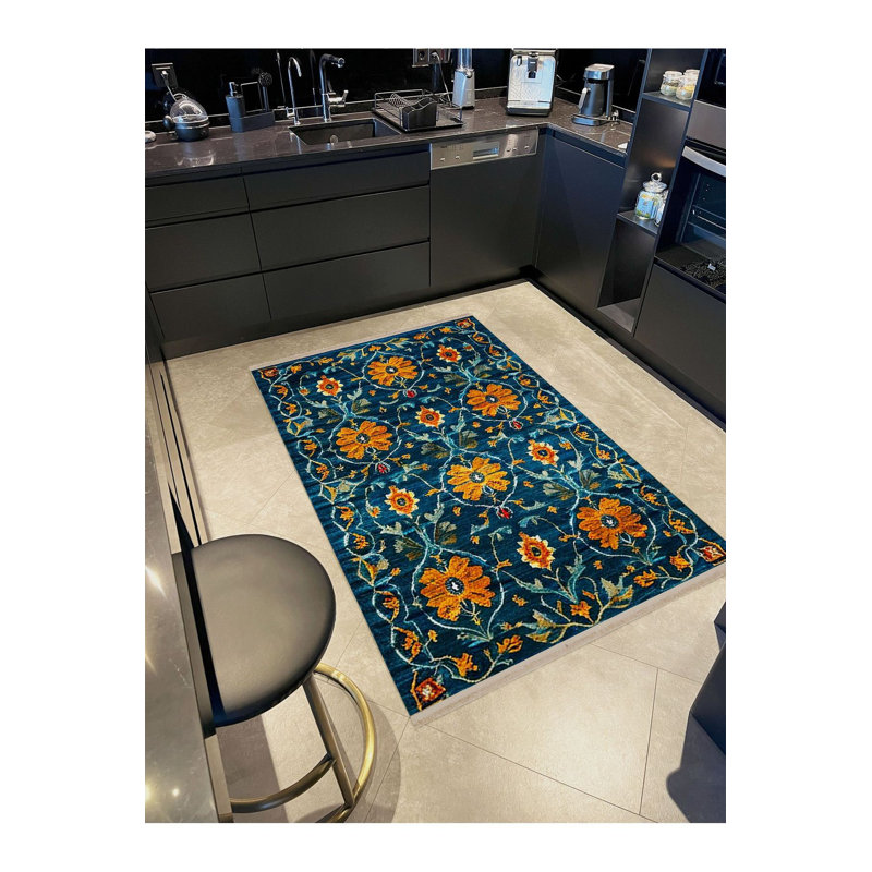 Tapis orange lavable à la machine, Tapis de couloir 3 pi 3 po x 6 pi 7 po inclus
