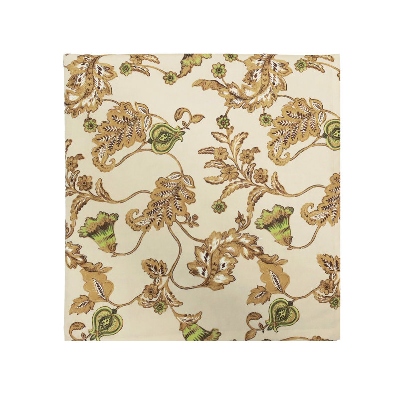Paisley Vine Tablecloth, Beige/Green/Brown
