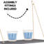 Thames Rope Hanging Shelf Kit, Foiled Finish-67063350