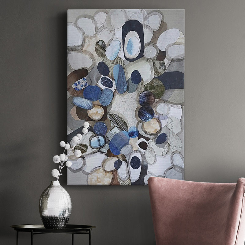 Santa Cruz Beach Stones - reproduction sur toile tendue, H 27 po x l 18 po x P 1 po