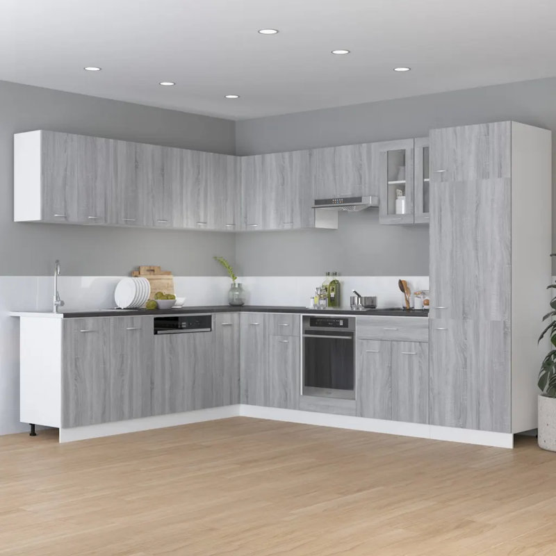 Lyon Refrigerator Cabinet Lyon, Grey Sonoma