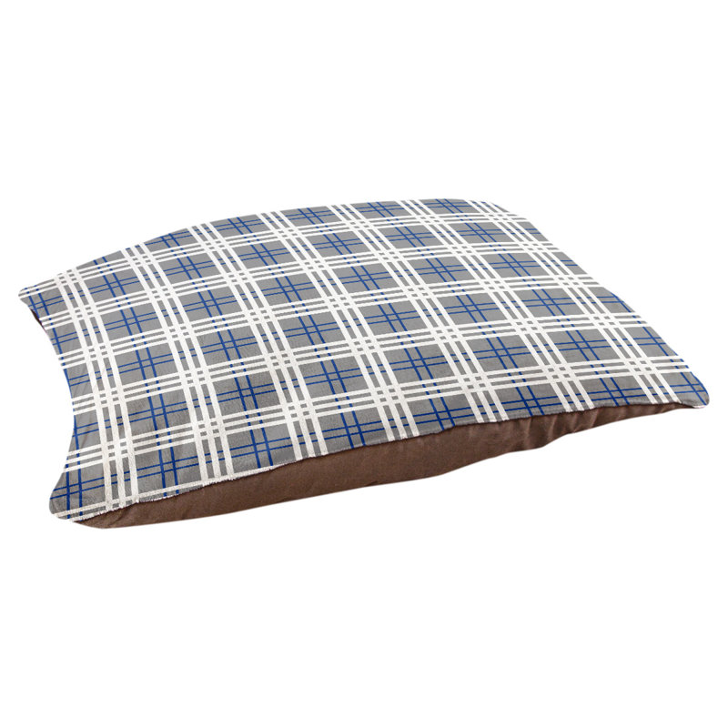 Lit pour chat Seattle Designer, Grand L 52 po x l 42 po, Gris / blanc / bleu, Utilisation intérieure seulement