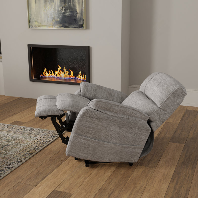 Fauteuil relevable moelleux en tissu colombe Lucie