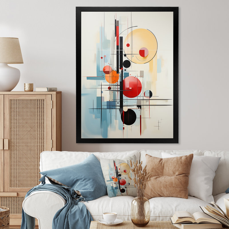 Jaacov Red Suprematism Reduction IV sur toile, Cadre photo noir, H 32 po x l 24 po x P 1 po