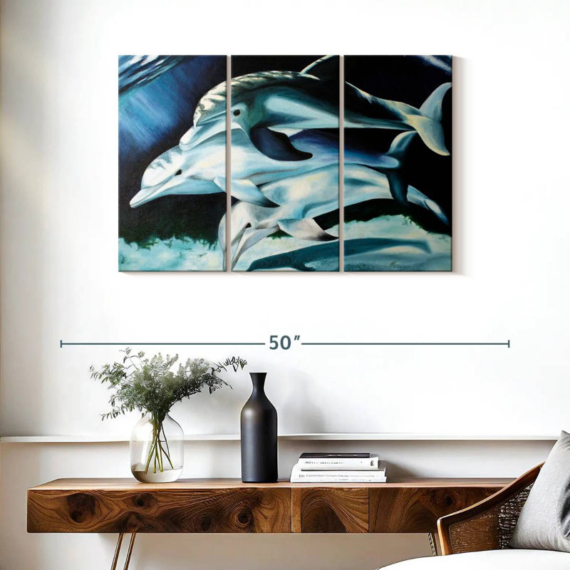 Brampt Dolphin Trio, 24" H x 38" W