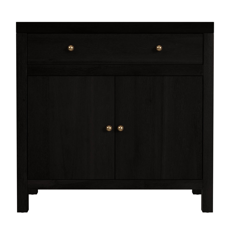 Nora 54 in. W Wood 1 Drawer 2 Door Accent Storage Cabinet, Antique Coffee
