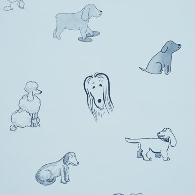 Papier peint adhésif Schumacher X The New Yorker Good Dogs Everywhere
