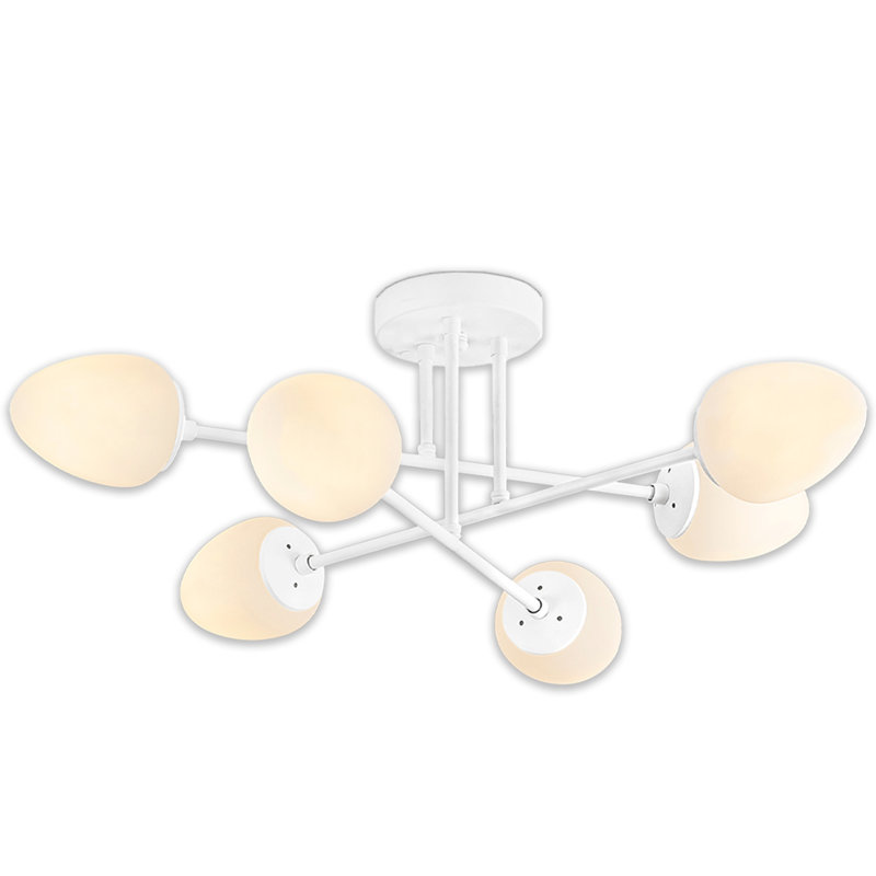 Lustre 6 lumières, Blanc