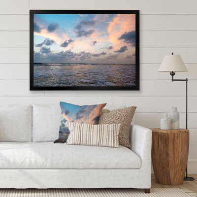 Coucher de soleil sur la mer calme - photographie sur toile
