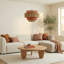 Lampe de salon moderne fantaisiste terre cuite naturelle