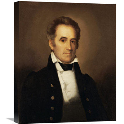" Portrait Of American Statesman Richard Mentor Johnson " by Rembrandt Peale