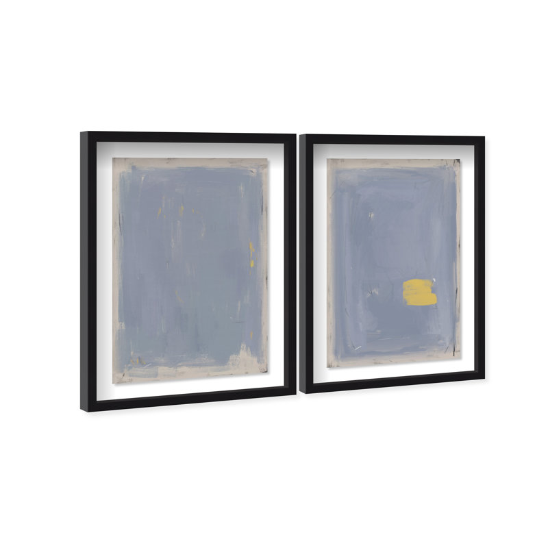 Painted Morning Set by Oliver Gal, 46.5" H x 31.5" W, Black Shadowbox