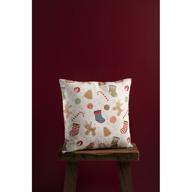 Abstract White Square Cushion