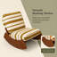 Fauteuil à bascule confortable en tissu avec cadre en bois massif pour de multiples usages