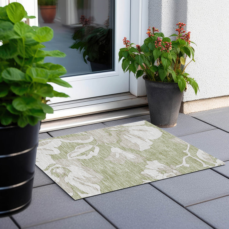  Tapis d'extérieur antidérapant Malchow, Rectangle 1 pi 8 po x 2 pi 6 po