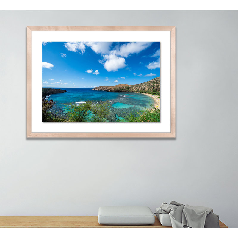 Reproduction de photo sur papier encadrée « my favorite beach » par brannon naito, H 34 po x l 48 po x P 2,5 po, Naturel