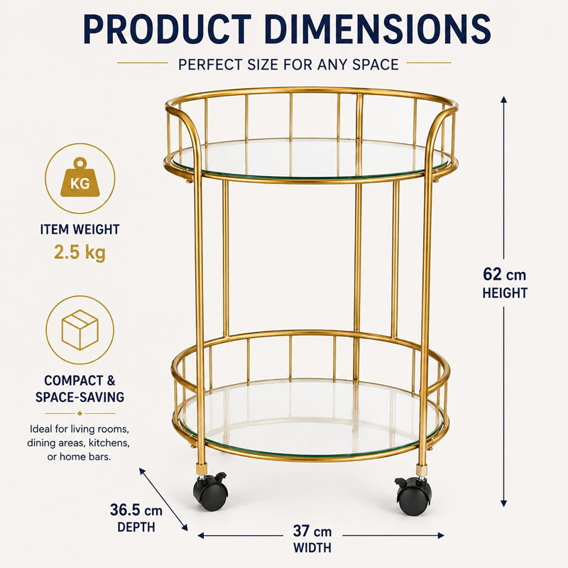 Steel Bar Cart