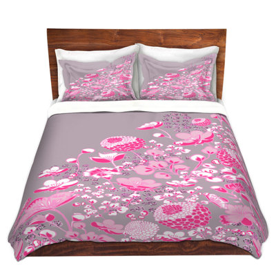 Ensemble de housse de couette en microfibre DiaNoche par Yasmin Dadabhoy - Floral Bed 2