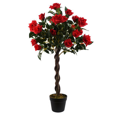 90Cm Artificial Flowering Tree in Pot