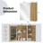 Floating Bathroom Vanity With Sink And Medicine Cabinet Mirror With LED Light-349821046-349821047