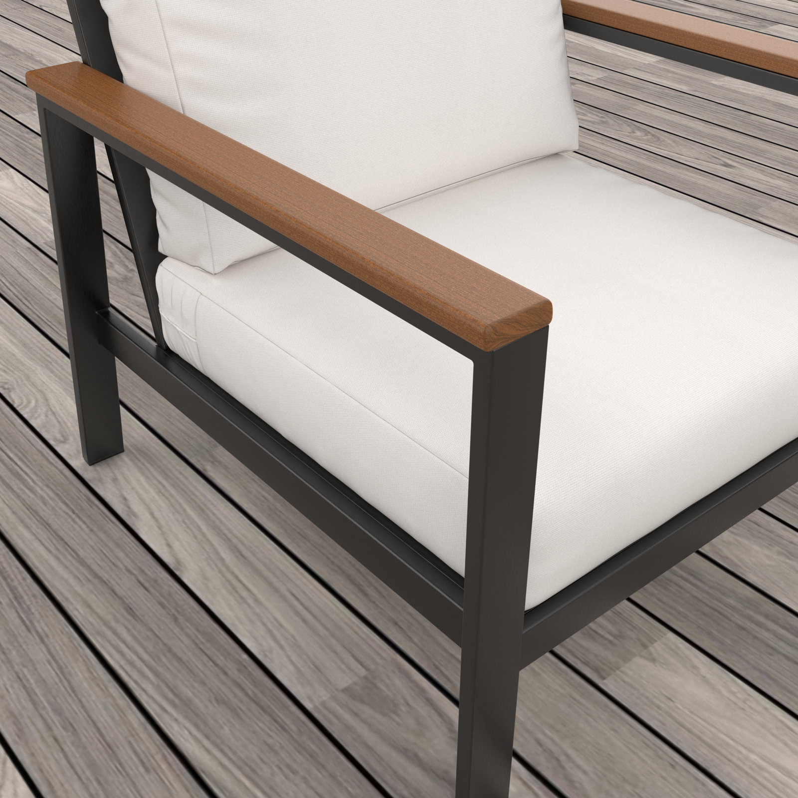 Townsend Sunbrella® Patio Lounge Chair, Sunbrella Canvas Natural, Brown, Yes