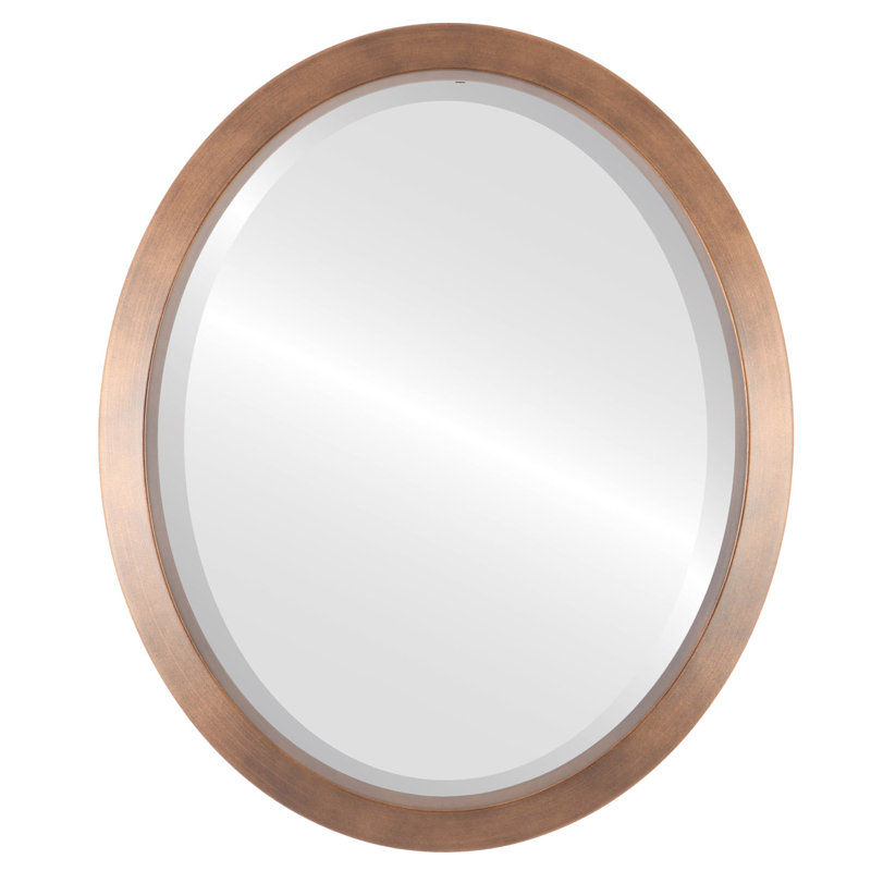 Miroir décoratif biseauté Gatica, H 18 po x l 14 po, Coucher de soleil doré
