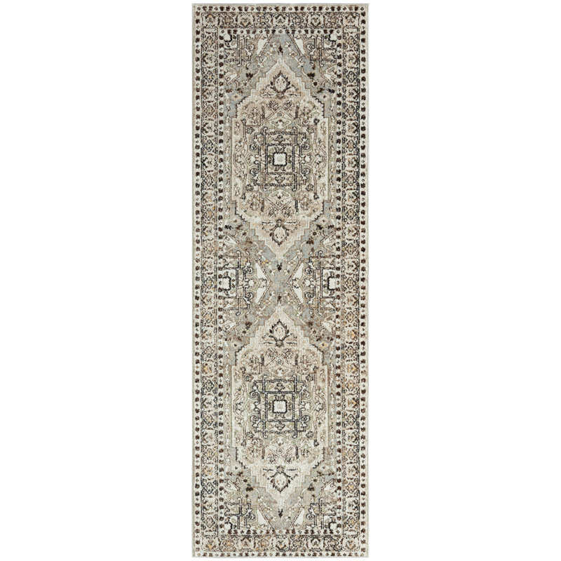 Tapis ivoire Amareon, Tapis de couloir 2 pi 2 po x 7 pi 2 po