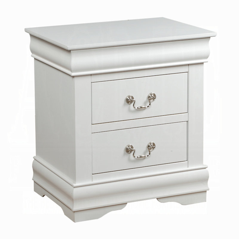Louis Philippe Nightstand, White