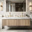 Meuble-lavabo mural de luxe de style Mid-Century