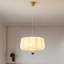 Pied de lampe en fer de style médiéval avec abat-jour en tissu-133353027