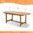 Cenka 7pc Denver 100% FSC Solid Teak and Aluminum Outdoor Patio Dining Set