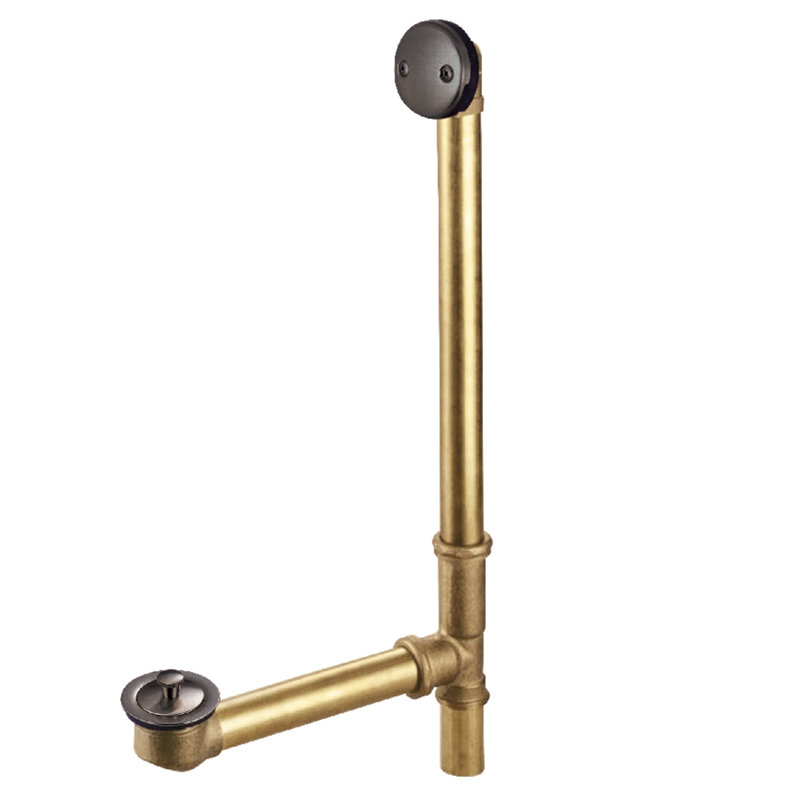 Kingston Brass Made To Match 23-Inch Brass Lift and Turn Tub Waste and Overflow, Oil Rubbed Bronze