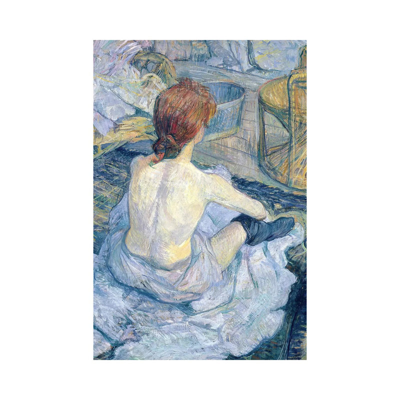 Woman At Her Toilet, 1896 by Henri De Toulouse-Lautrec - Wrapped Canvas Painting, 101.6 cm H x 66.04 cm W x 3.175 cm D
